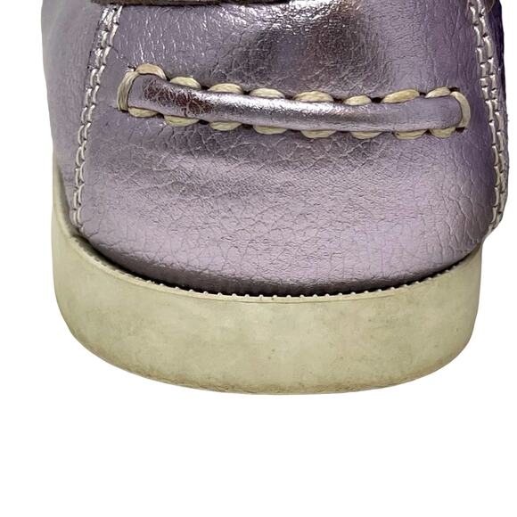 Sebago Seashell Two Eyed Light Pink Metallic Deck Shoe - Picture 13 of 15